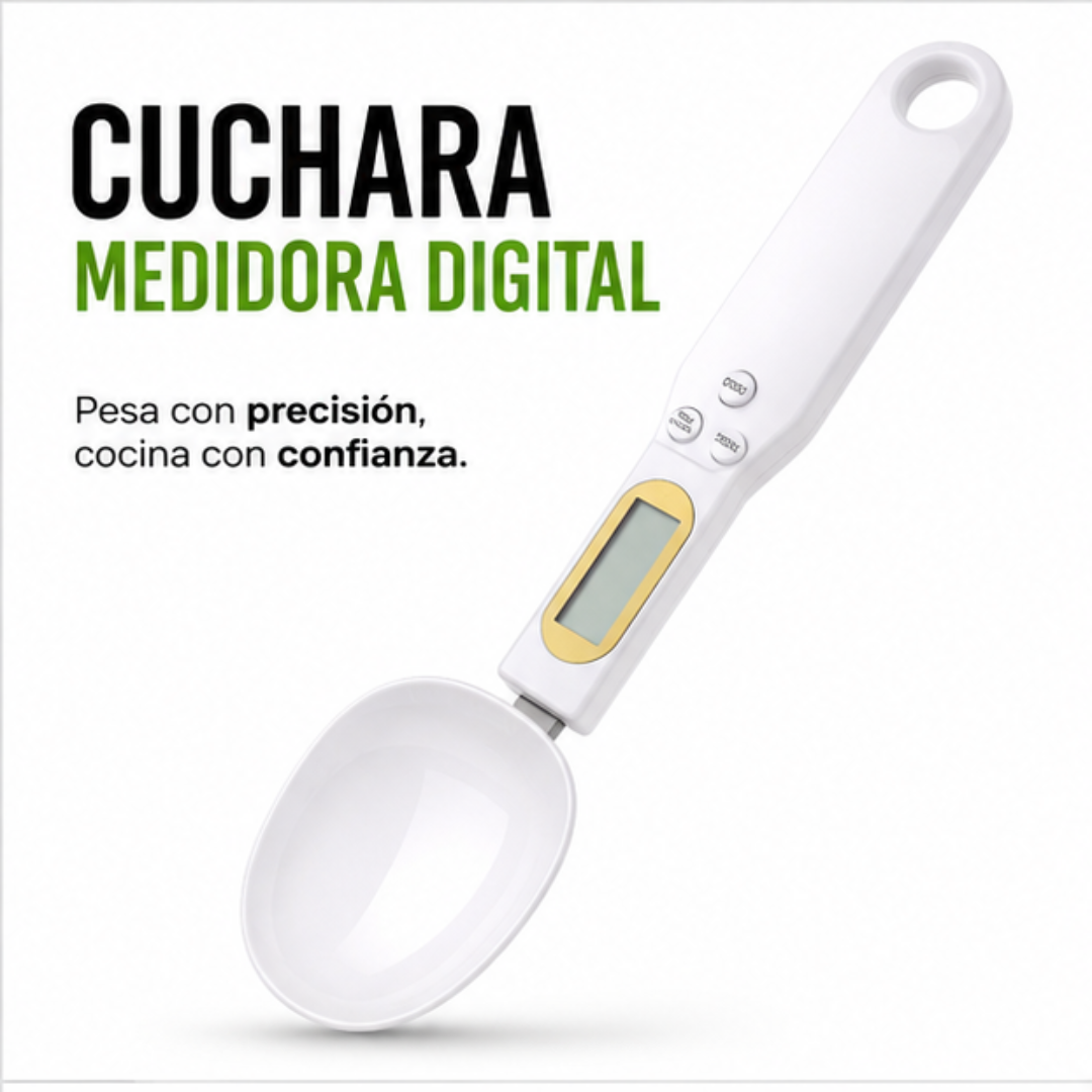 Cuchara Medidora Digital de Precisión | Pesa Ingredientes con Exactitud y Logra Recetas Perfectas
