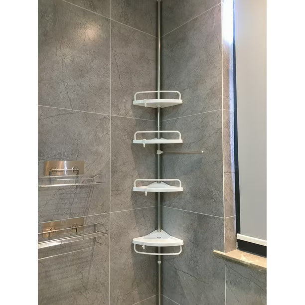 Transforma tu baño, más orden, más espacio, más estilo / Esquinero Organizador De Baño Ajustable