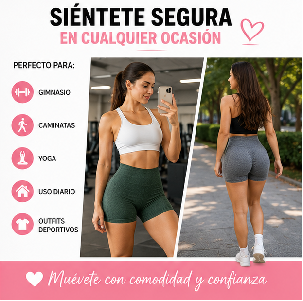 Realza tu Figura al Instante 🍑 Short Push Up Levanta Cola PACK X 2🔥