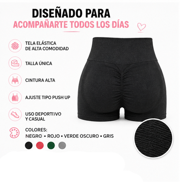 Realza tu Figura al Instante 🍑 Short Push Up Levanta Cola PACK X 2🔥