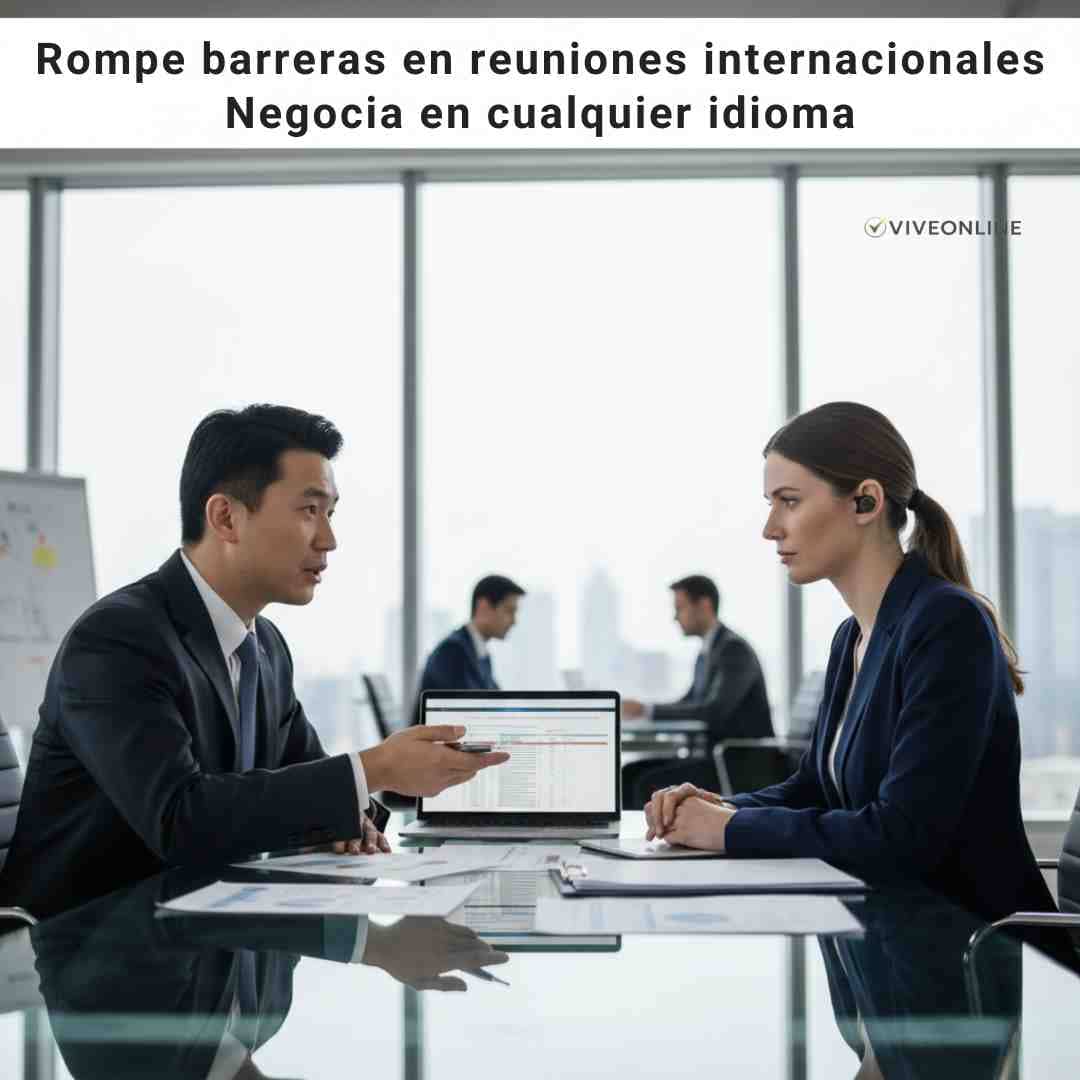 Audífonos INALAMBRICOS IA TRADUCCIÓN Habla 150 idiomas en segundos — sin Wi-Fi, sin aplicaciones complicadas, sin estrés.