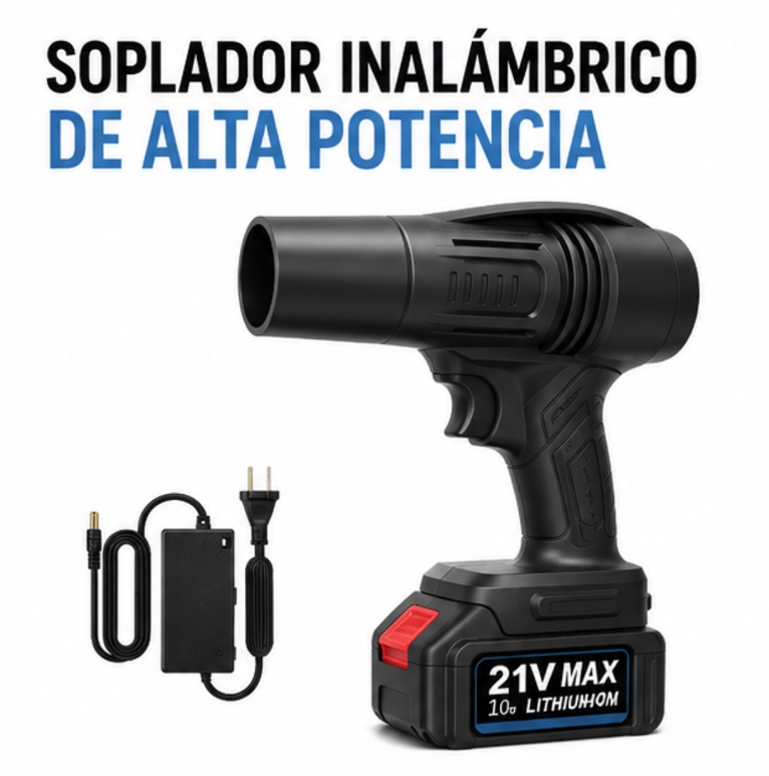Soplador Inalámbrico Portátil 21V | Limpieza Potente en Cualquier Lugar + ENVIO GRATIS ⭐⭐⭐⭐⭐