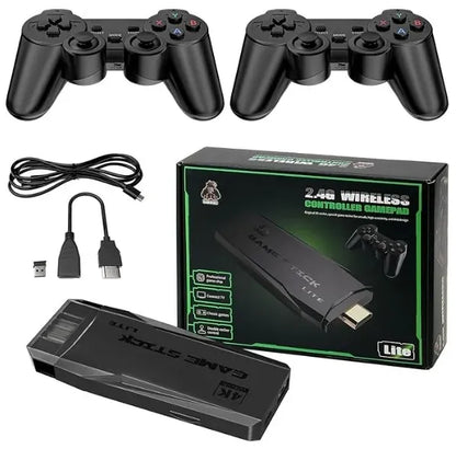 GAME STICK LITE 4K 🎮 CONSOLA VIDEOJUEGOS + 2 CONTROLES INALÁMBRICOS