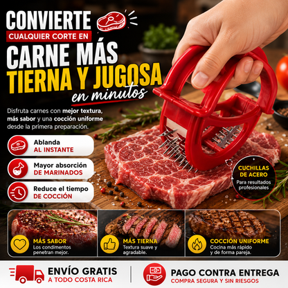 Meat Tenderizer Ablandador manual para carnes /transforma cualquier corte en una carne más tierna, jugosa y llena de sabor
