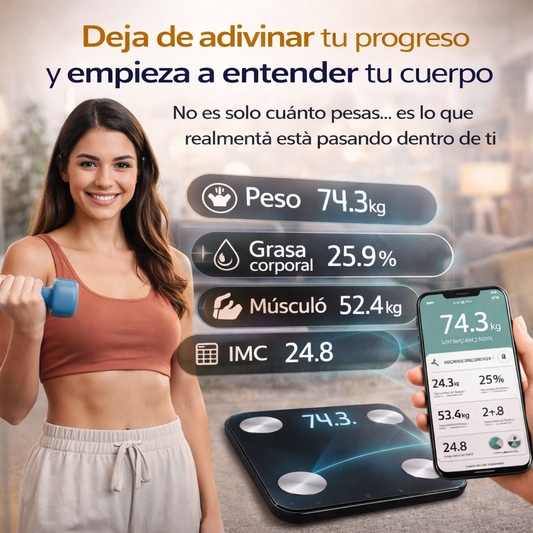 Deja de adivinar tu progreso y empieza a entender tu cuerpo / BÁSCULA DIGITAL INTELIGENTE