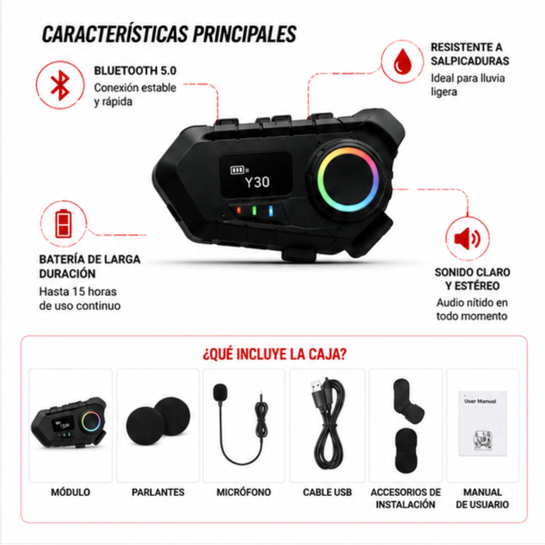 🎧 Conduce Seguro Sin Sacar Tu Celular | Manos Libres Bluetooth para Casco