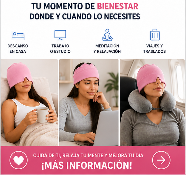 😌 Gorro Terapéutico de Gel 2 en 1 Frío & Calor | Frescura, Relajación y Confort para tus Momentos de Descanso