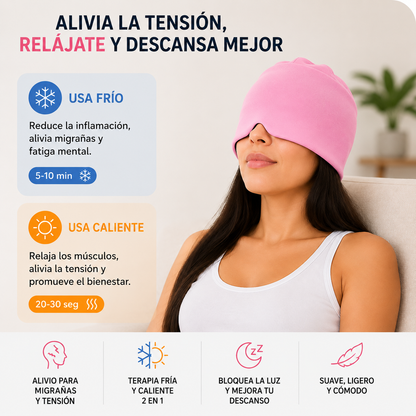 😌 Gorro Terapéutico de Gel 2 en 1 Frío & Calor | Frescura, Relajación y Confort para tus Momentos de Descanso