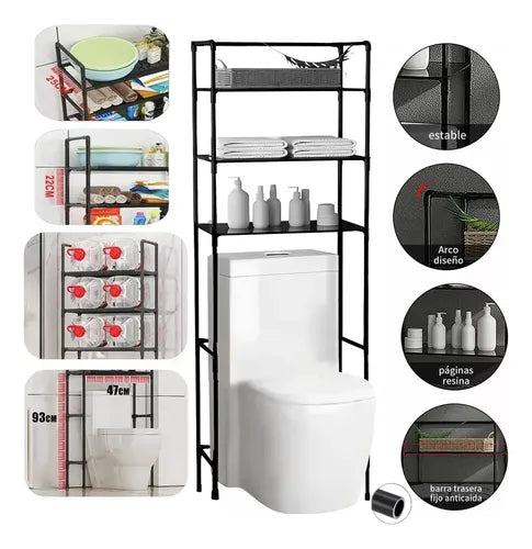 Recupera tu baño: Espacio y Orden al instante con tu Estante Multifuncional.