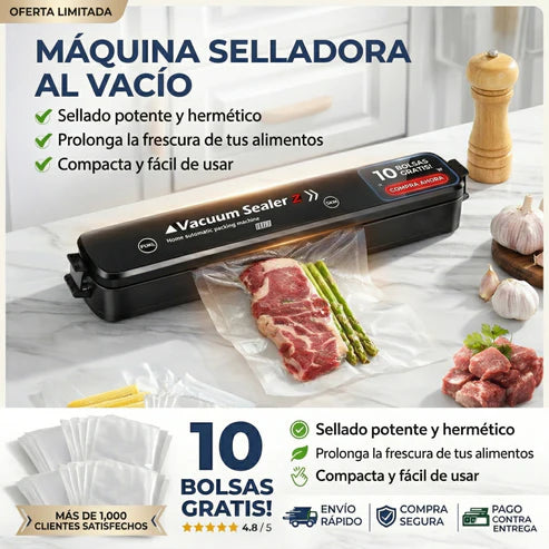 Selladora de bolsas al vacío con set bolsas de regalo!!!