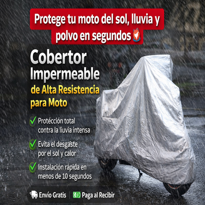 Protege tu moto del sol, lluvia y polvo en segundos 🚨 Cobertor Impermeable de Alta Resistencia para Moto