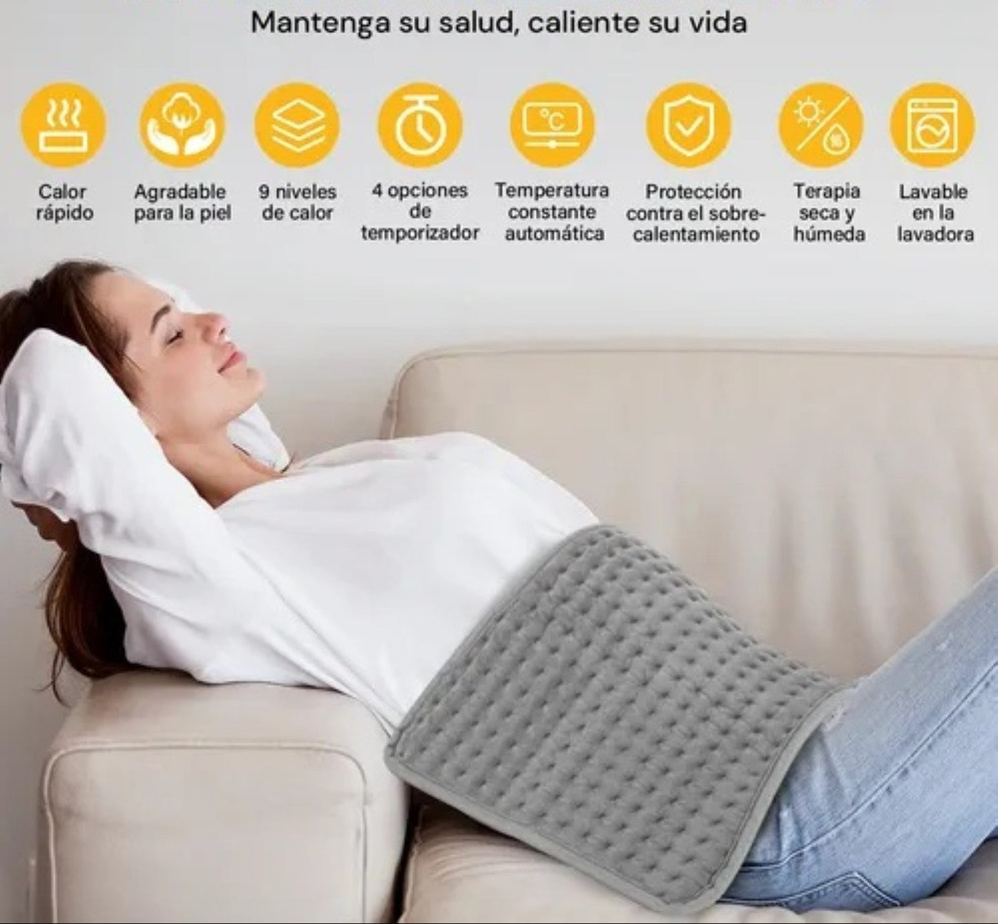 Alivia el dolor en minutos sin salir de casa / Almohadilla Térmica Eléctrica