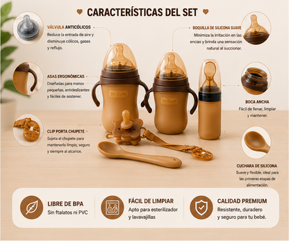 👶 Alimenta a Tu Bebé con Más Comodidad y Menos Cólicos | kit premium Infantil de Alimentación Anticólicos