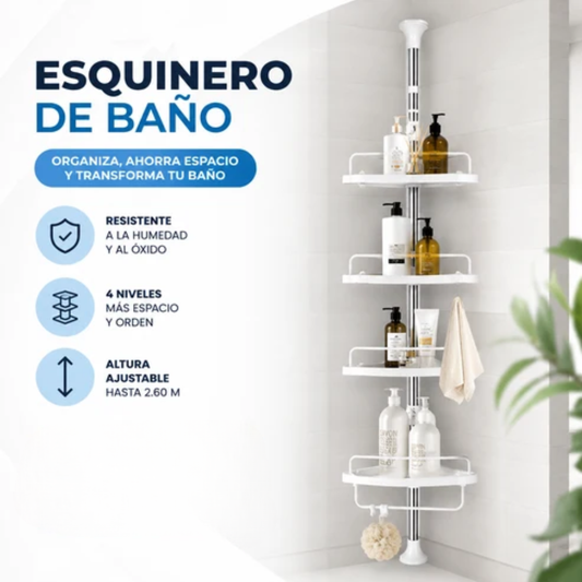 ESQUINERO ORGANIZADOR DE BAÑO /  Más espacio, más orden en minutos 🛀🫧