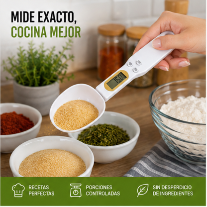 Cuchara Medidora Digital de Precisión | Pesa Ingredientes con Exactitud y Logra Recetas Perfectas