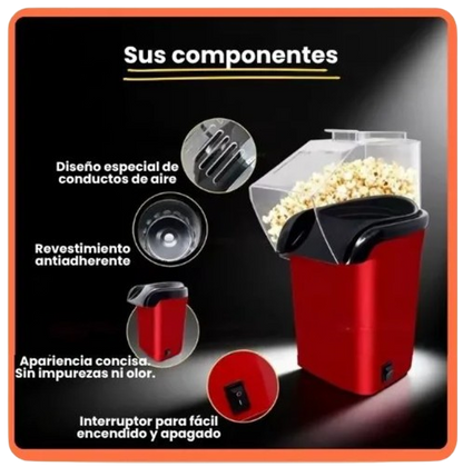 Palomitas listas en minutos sin aceite / maquina de crispetas de aire caliente