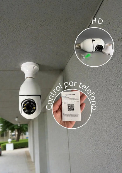 Cámara de Seguridad WiFi 360° 1080P | Monitorea tu Hogar desde el Celular