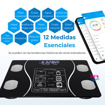 Deja de adivinar tu progreso y empieza a entender tu cuerpo / BÁSCULA DIGITAL INTELIGENTE